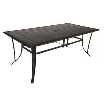 Loni Birch 77" x 40" Steel Slat Table, , large