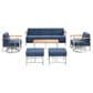 Sunwell Garden 6-Piece Patio Conversation Set in Blue, , large