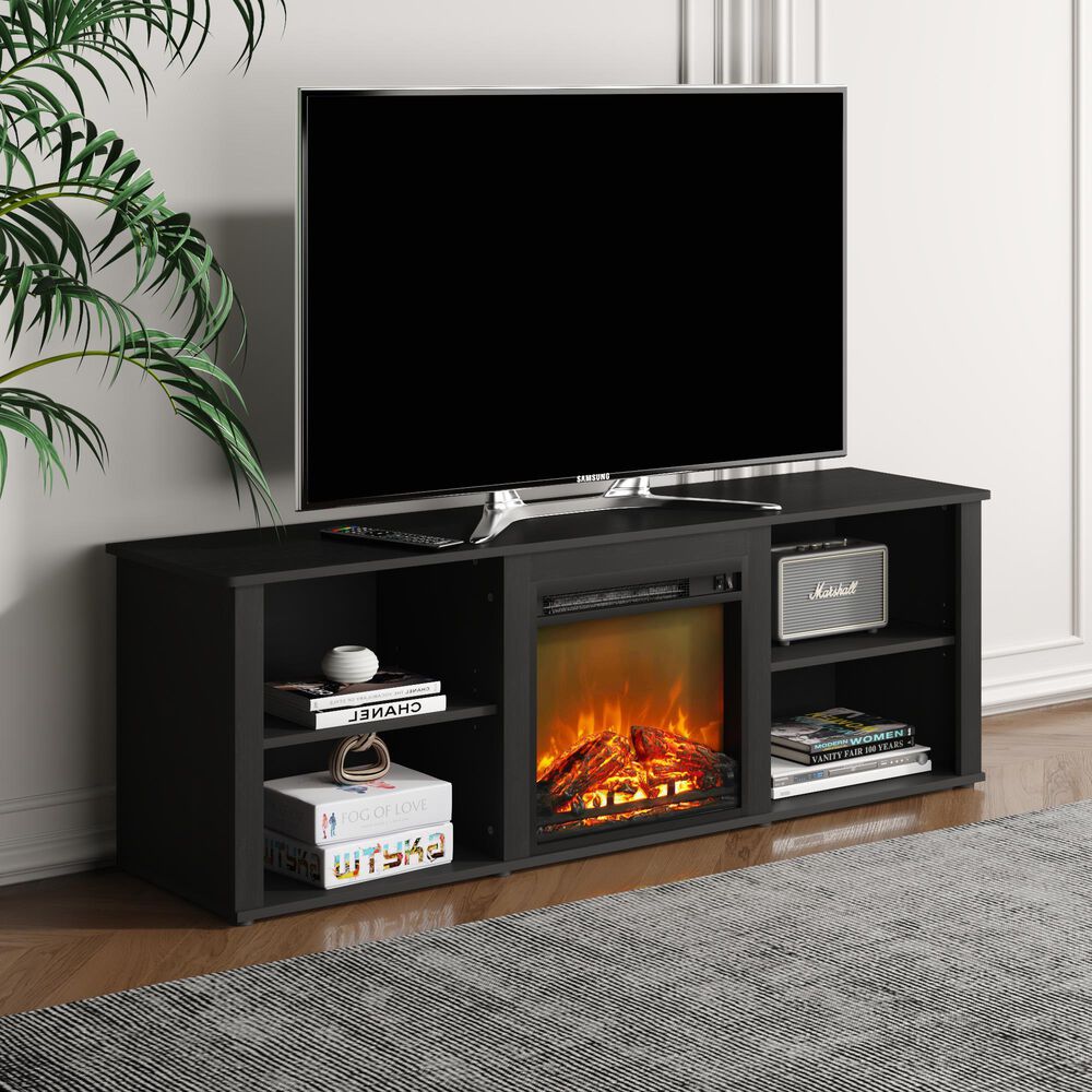 Noviland 63&quot; Fireplace TV Stand with Storage Media Console in in Americano, , large