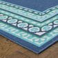 Oriental Weavers Meridian Navy and Green 8"6" x 13" Indoor/Outdoor Area Rug, , large