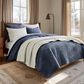 Levtex Velvet Stitch 3-Piece King/California King Reversible Quilt Set in Navy, , large