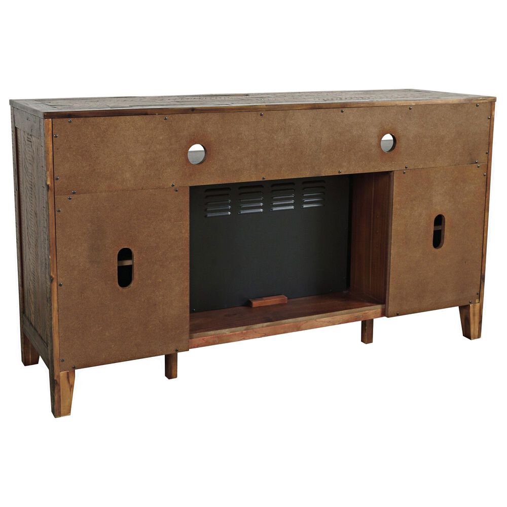 Jofran Painted Canyon 60&quot; Electric Fireplace Media Console in Cannon Valley, , large