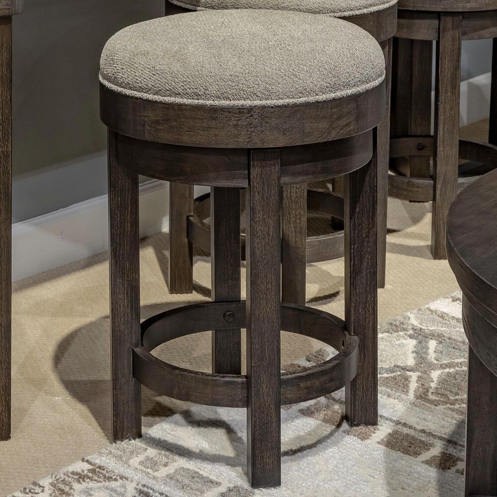 Belle Furnishings Weston Swivel Console Stool in Peppercorn, , large