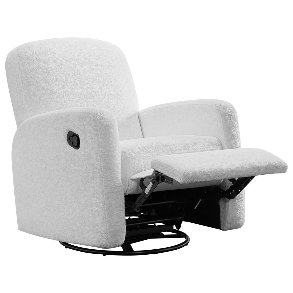 Oxford Baby Snuggly Glider Recliner in Plush White, , large