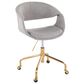 Lumisource Curvo Task Chair with Grey Cushion in Gold, , large