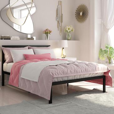 DHP Signature Sleep Laurier Full Platform Bed with Headboard in Black, , large
