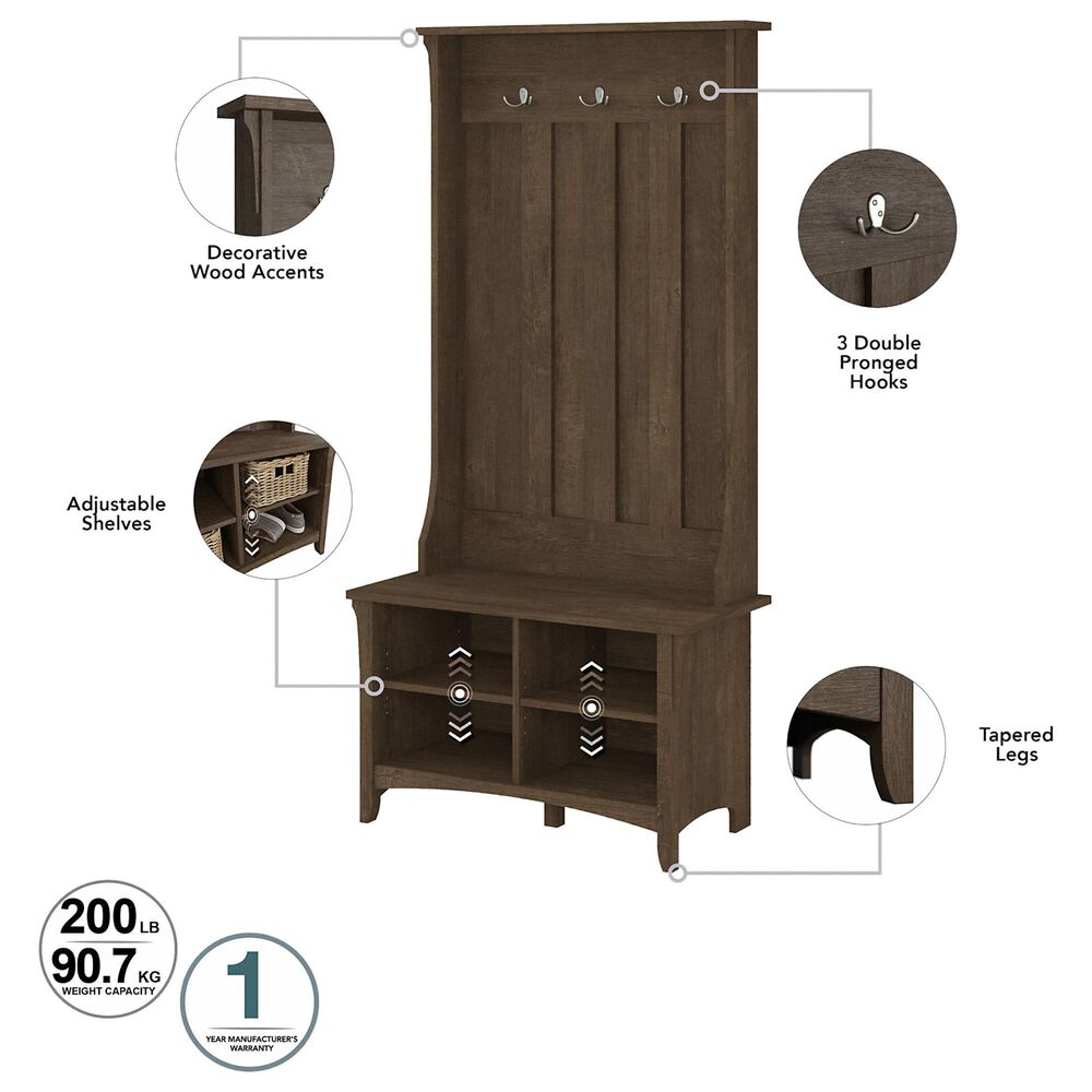 Bush Salinas 3Piece Entryway Storage Set in Ash Brown Nebraska