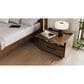 BDI Kava Queen Platform Bed and Two Nightstands in Natural Walnut, , large