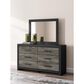 Ashley Broachmyn 6 Drawer Dresser Only in Warm Gray and Matte Black, , large