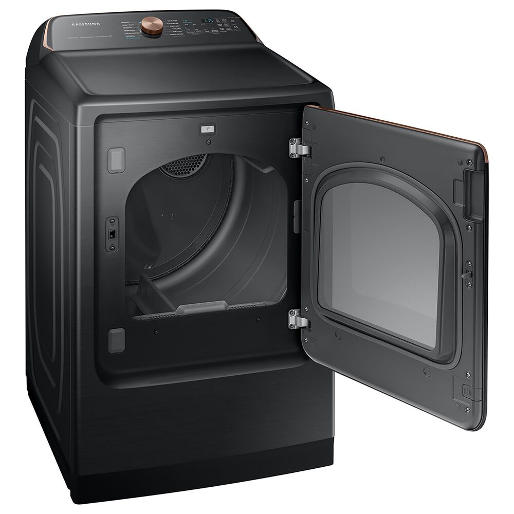 Samsung 7.4 Cu. Ft. Smart Electric Dryer with Steam in Brushed Black, , large