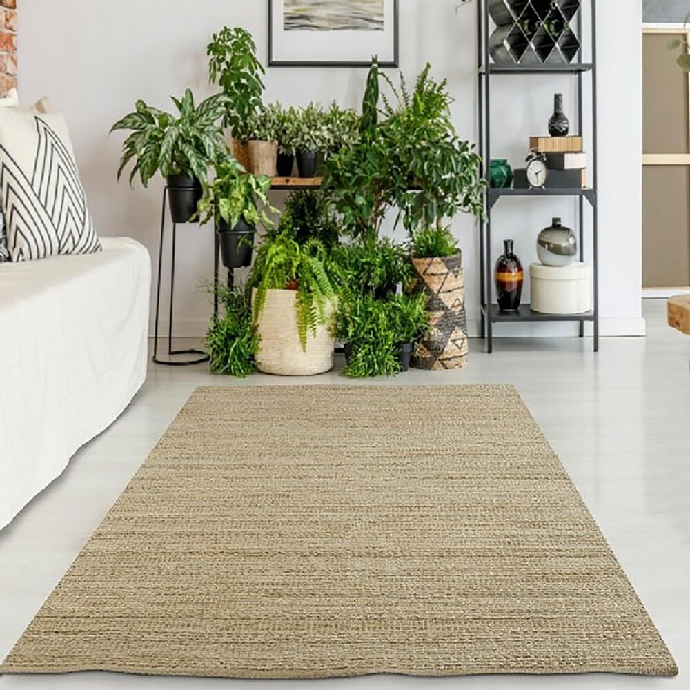 L&amp;R Resources Natural Fiber 5&#39; x 7&#39;9&quot; Bleach and Ivory Area Rug, , large