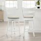 Armen Living Blair 30" Swivel Bar Stool in Matte White, , large