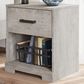 Ashley Shawburn 1-Drawer Nightstand in Light Gray, , large