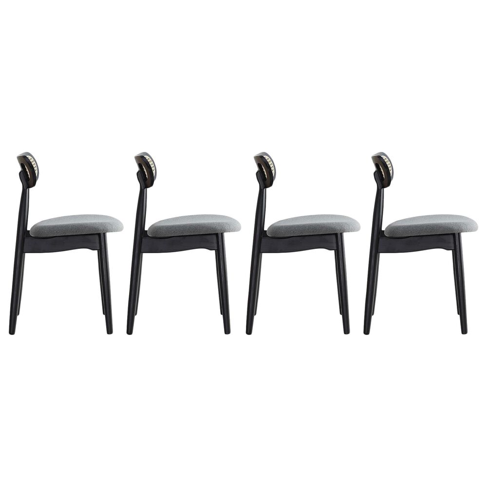 Dayton Colbert Side Chair in Black and Natural &#40;Set of 4&#41;, , large