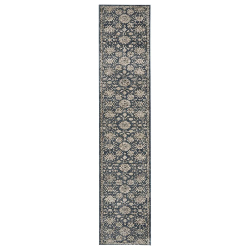 Nourison Quarry Oriental 2"2" x 10" Blue and Beige Runner, , large
