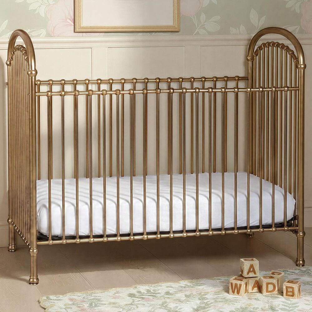 Eastern Shore Olivia Classic Metal Crib in Vintage Gold, , large