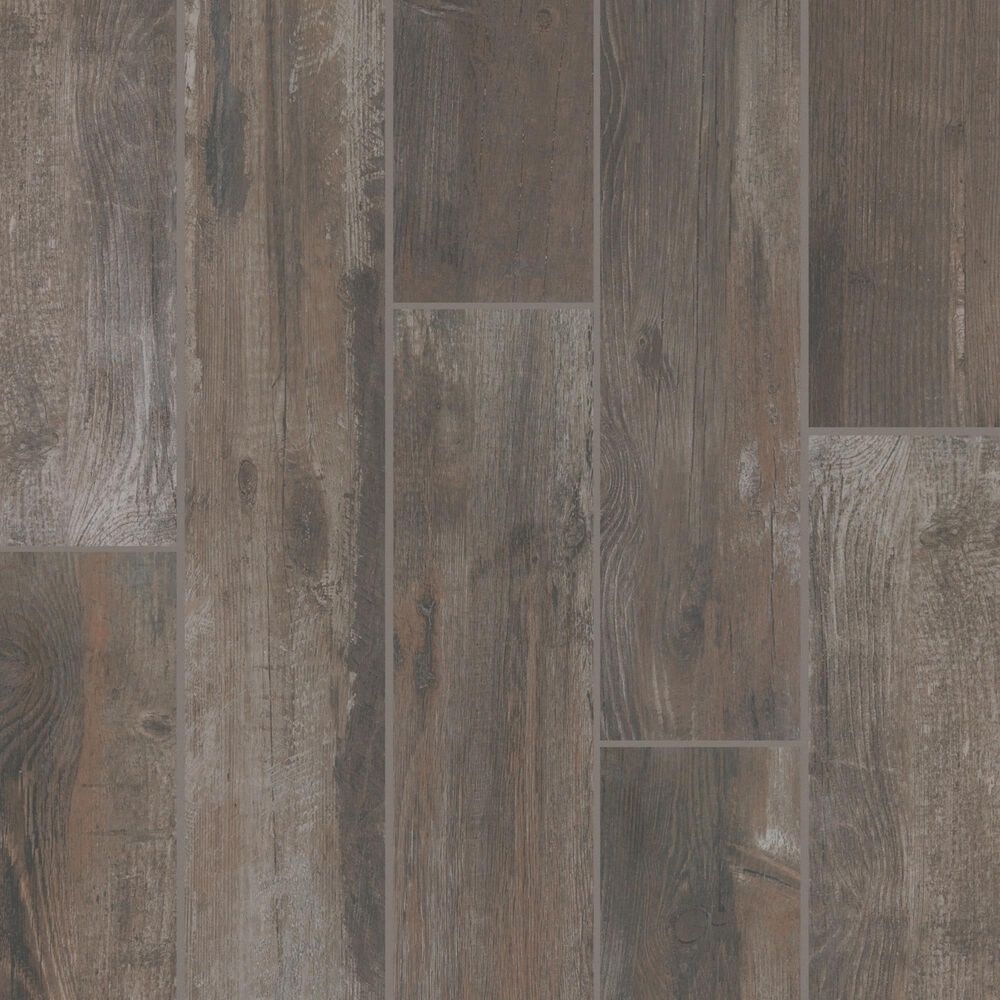 Marazzi Bryson Valley Truffle Barnwood 8" x 48" Porcelain Tile, , large