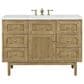 James Martin Vanities Laurent 48" Single Bathroom Vanity in Light Natural Oak with 3 cm Ethereal Noctis Quartz Top and Rectangular Sink, , large