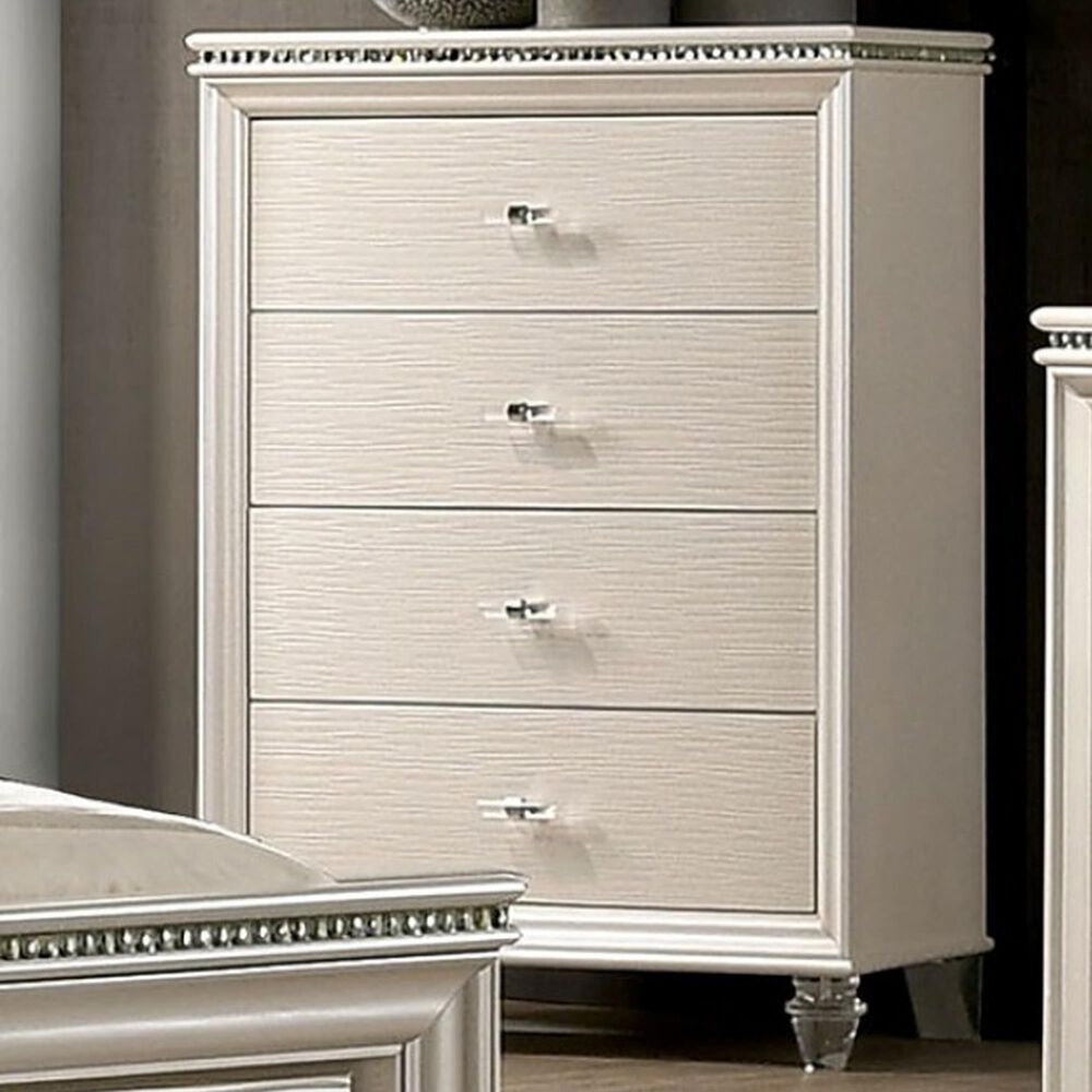 Furniture of America Allie 4-Drawer Chest in Pearl White, , large