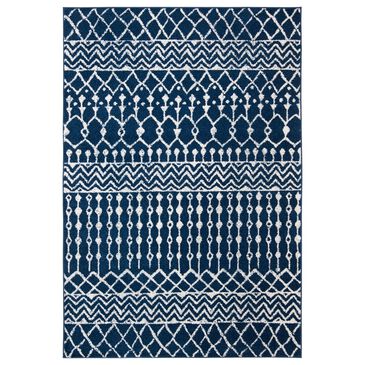 Safavieh Tulum TUL270  5" Square Navy and Ivory Area Rug, , large