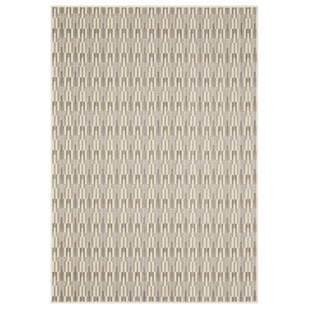 ROW by Oriental Weavers Zarina ZAR03 Beige and Ivory 7"10" x 10" Indoor/Outdoor Area Rug, , large