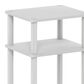 HOMLUX 3-Tier Turn-N-Tube End Table in White (Set of 2), , large