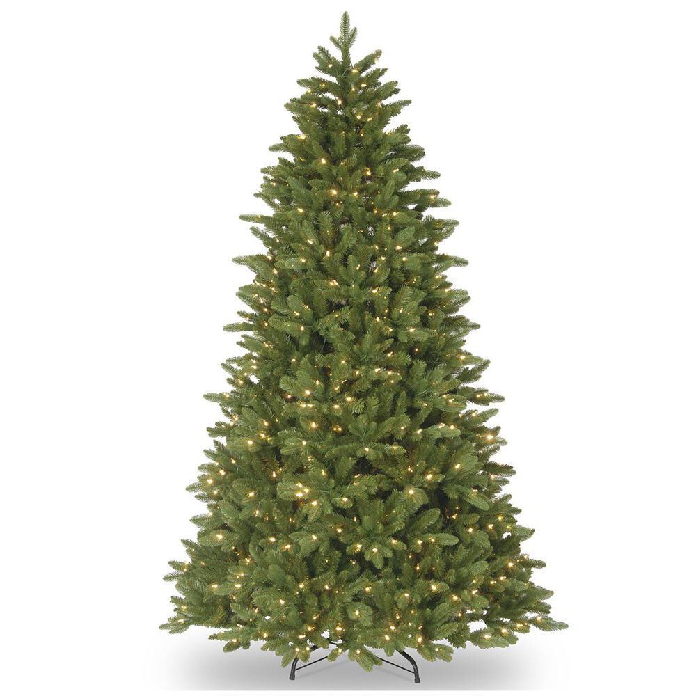 National Tree 7.5" Feel Real Ridgewood Spruce Hinged Tree with 750 White Lights, , large