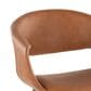 LumiSource Curvo Arm Chair with Camel Faux Leather Cushion in Antique Copper (Set of 2), , large