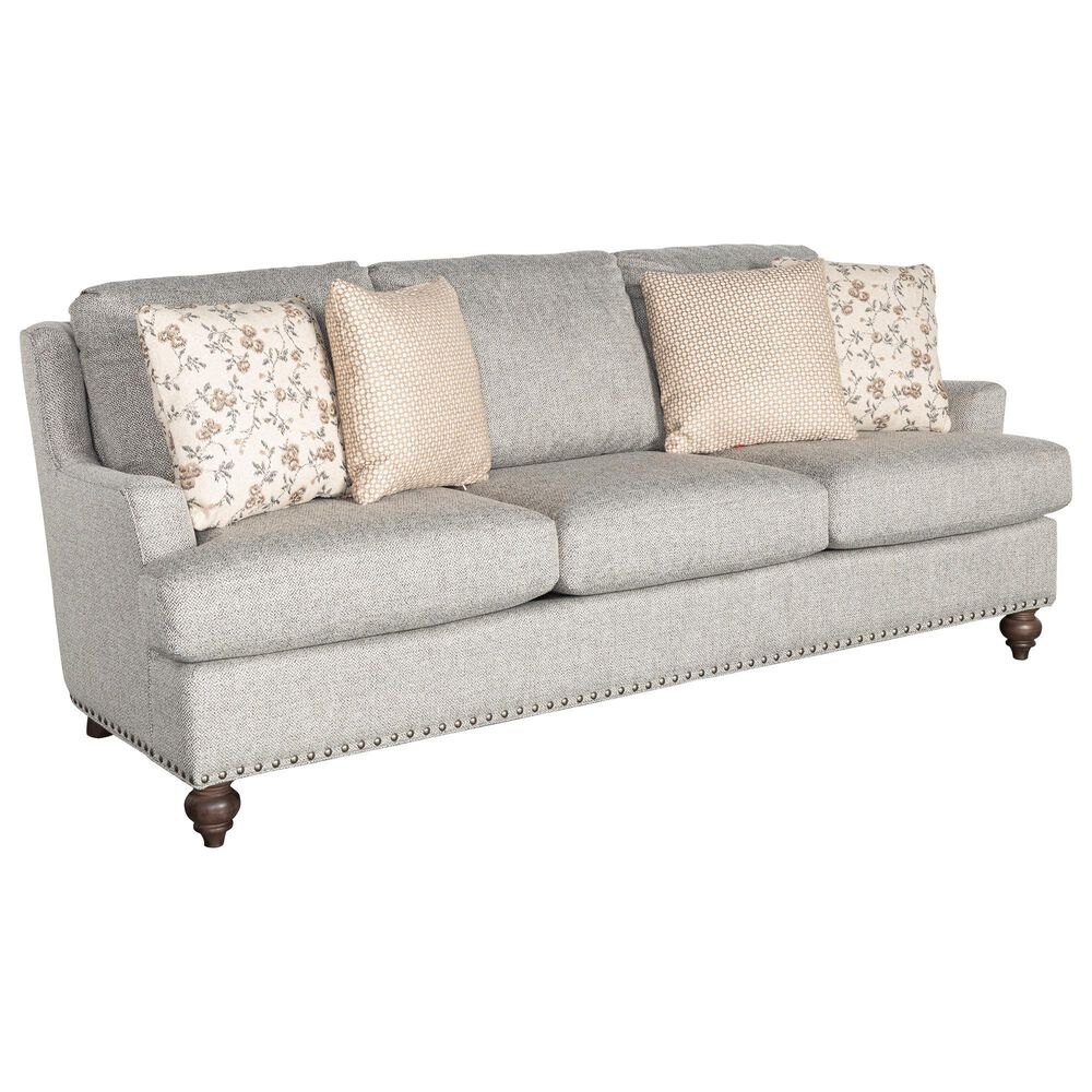 Smith Brothers Stationary Sofa with Shagbark Leg in Blue, , large