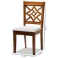 Baxton Studio Nicolette Side Chair with Grey Cushion in Walnut Brown (Set of 2), , large