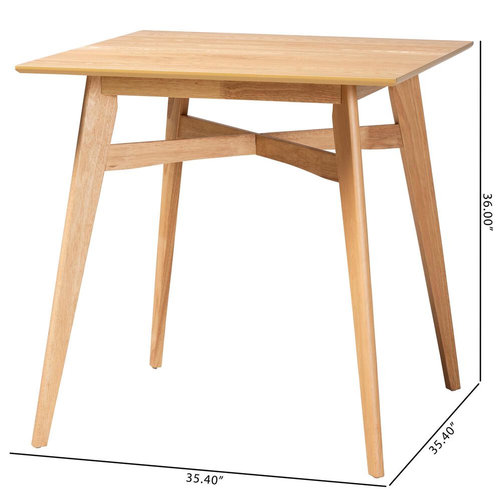 Baxton Studio Leena Counter Height Pub Table in Natural Oak, , large