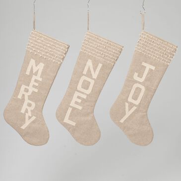 The Gerson Company 21.6"L Holiday Design Christmas Stocking (Set of 3), , large
