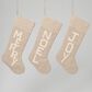 The Gerson Company 21.6"L Holiday Design Christmas Stocking (Set of 3), , large