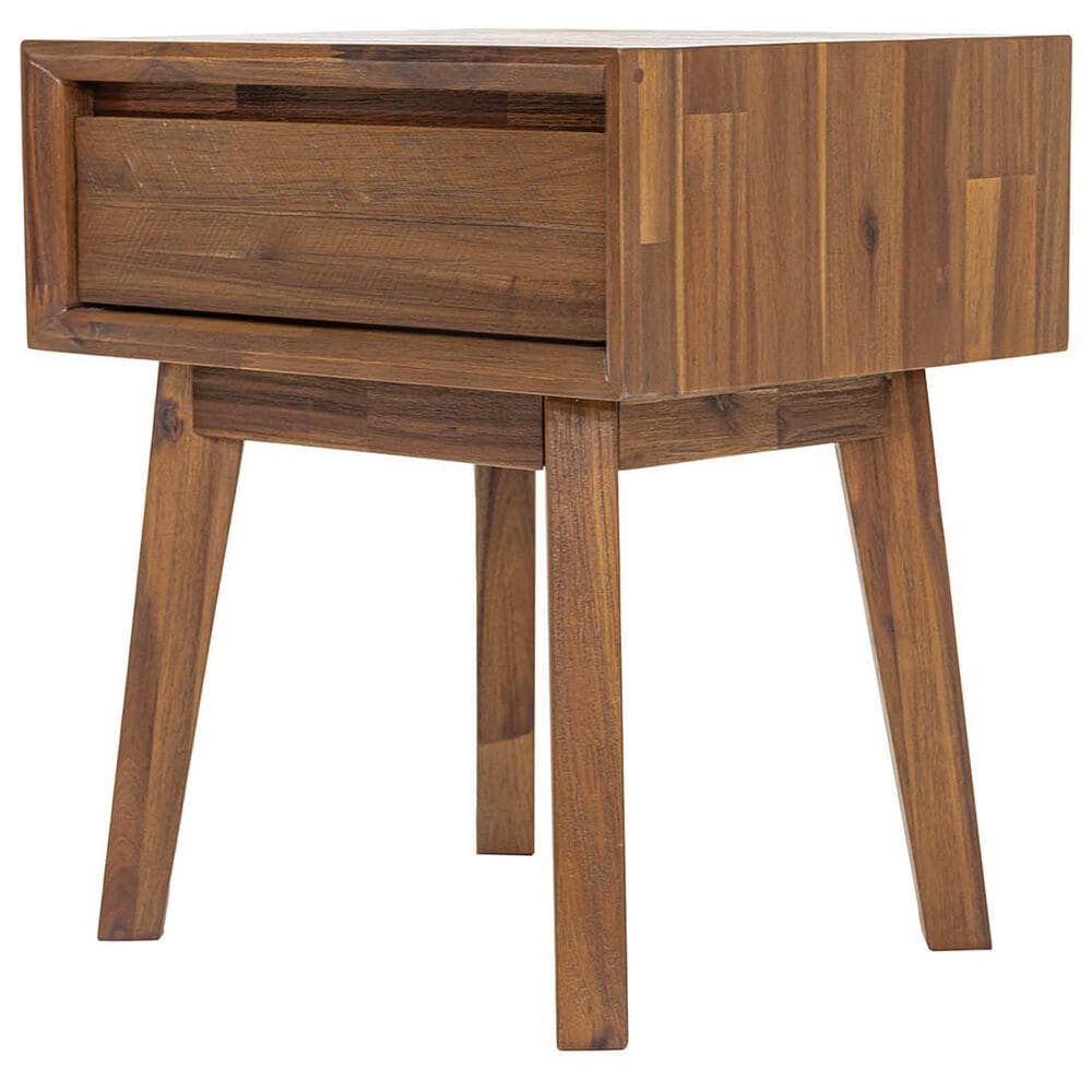 LH Imports Gia 1-Drawer Nightstand in Warm Pecan, , large