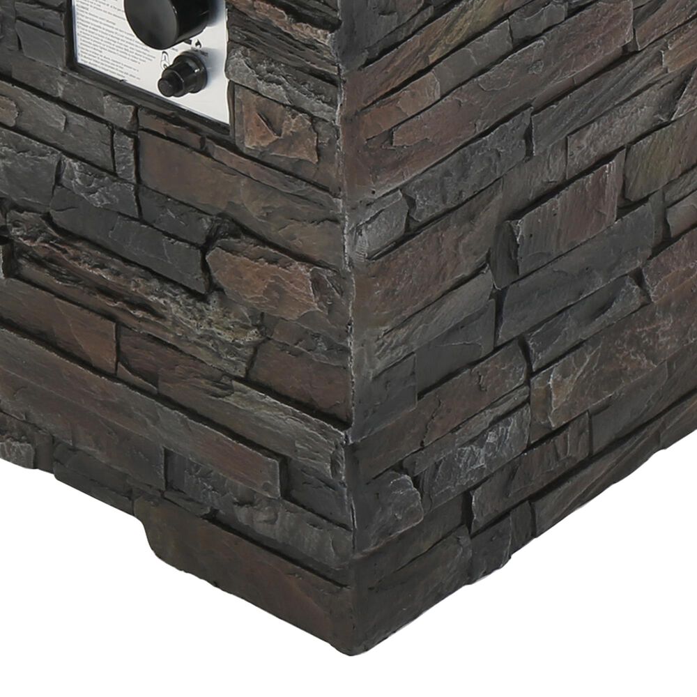 Hearth and Haven 35&quot; Square MgO Concrete Fire Pit in Stone Gray, , large