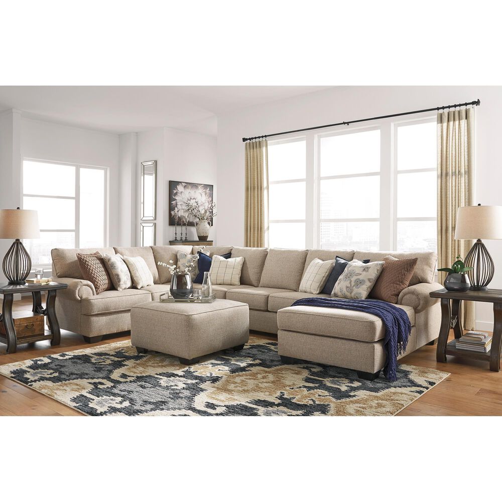 Ashley Baceno Oversized Accent Ottoman in Hemp, , large