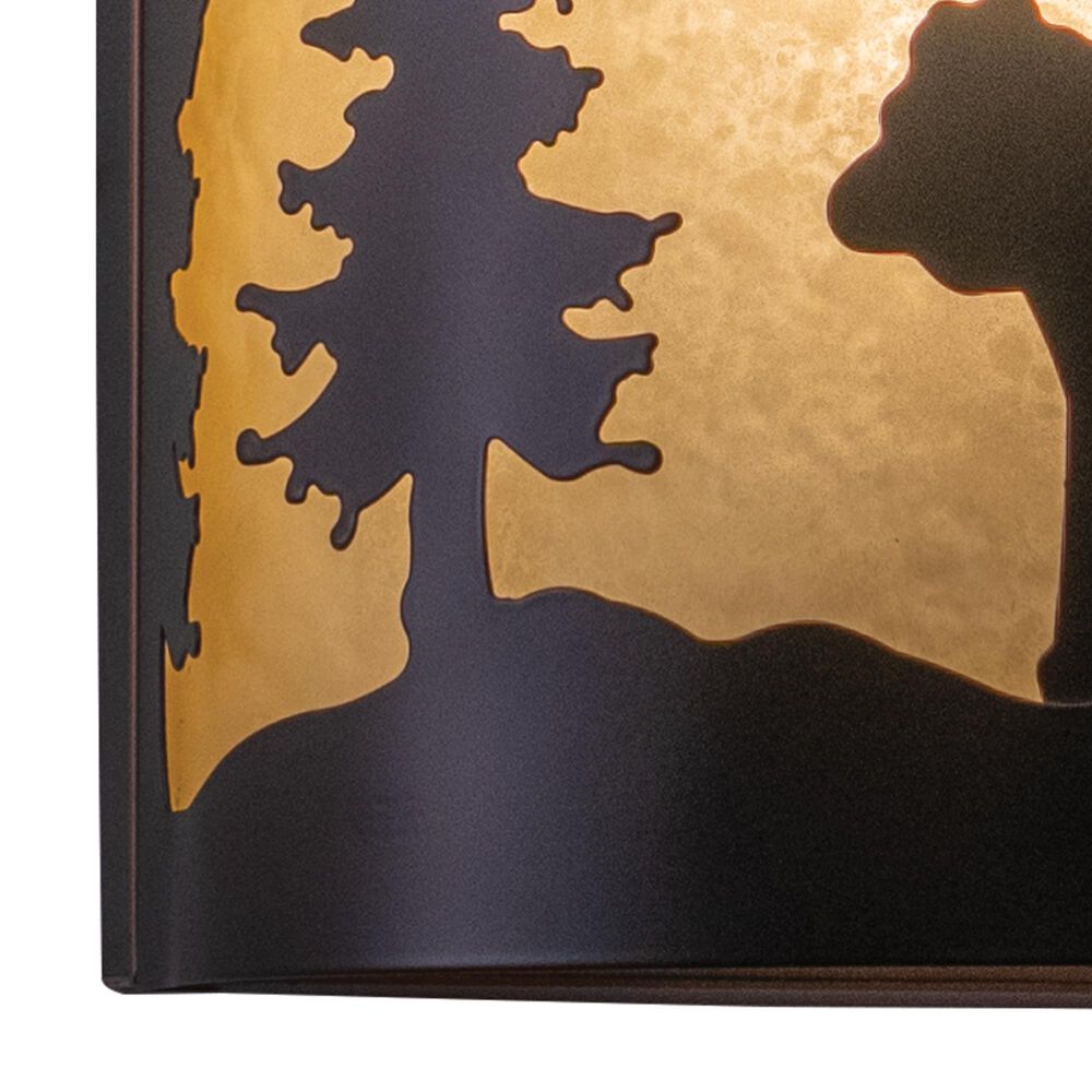 Vaxcel Bozeman 1-Light Bear Wall Sconce in Burnished Bronze, , large