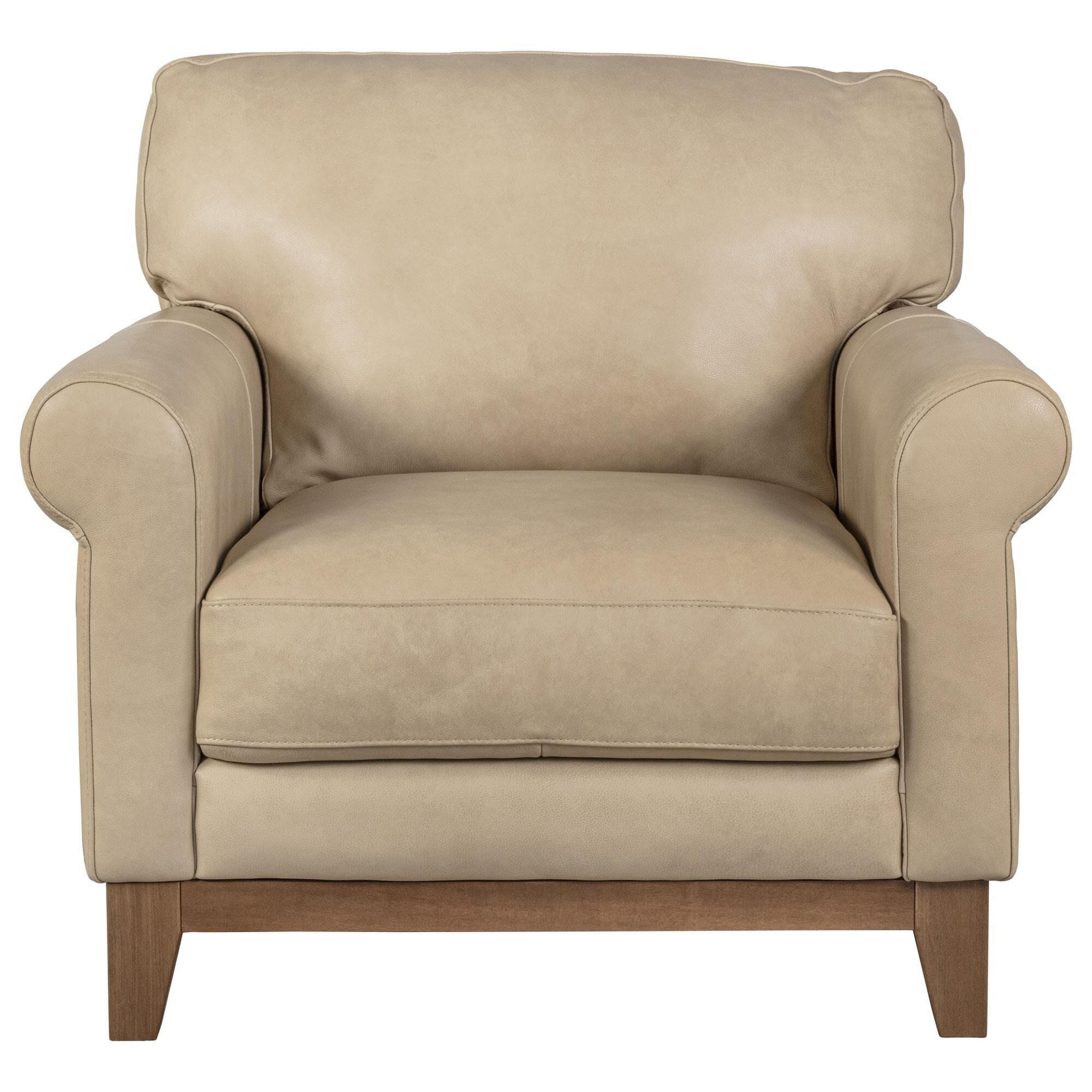Softline Leather Accent Chair in Khaki NFM