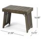 Hearth and Haven Kyoto Outdoor Folding Side Table with Slatted Top in Grey, , large