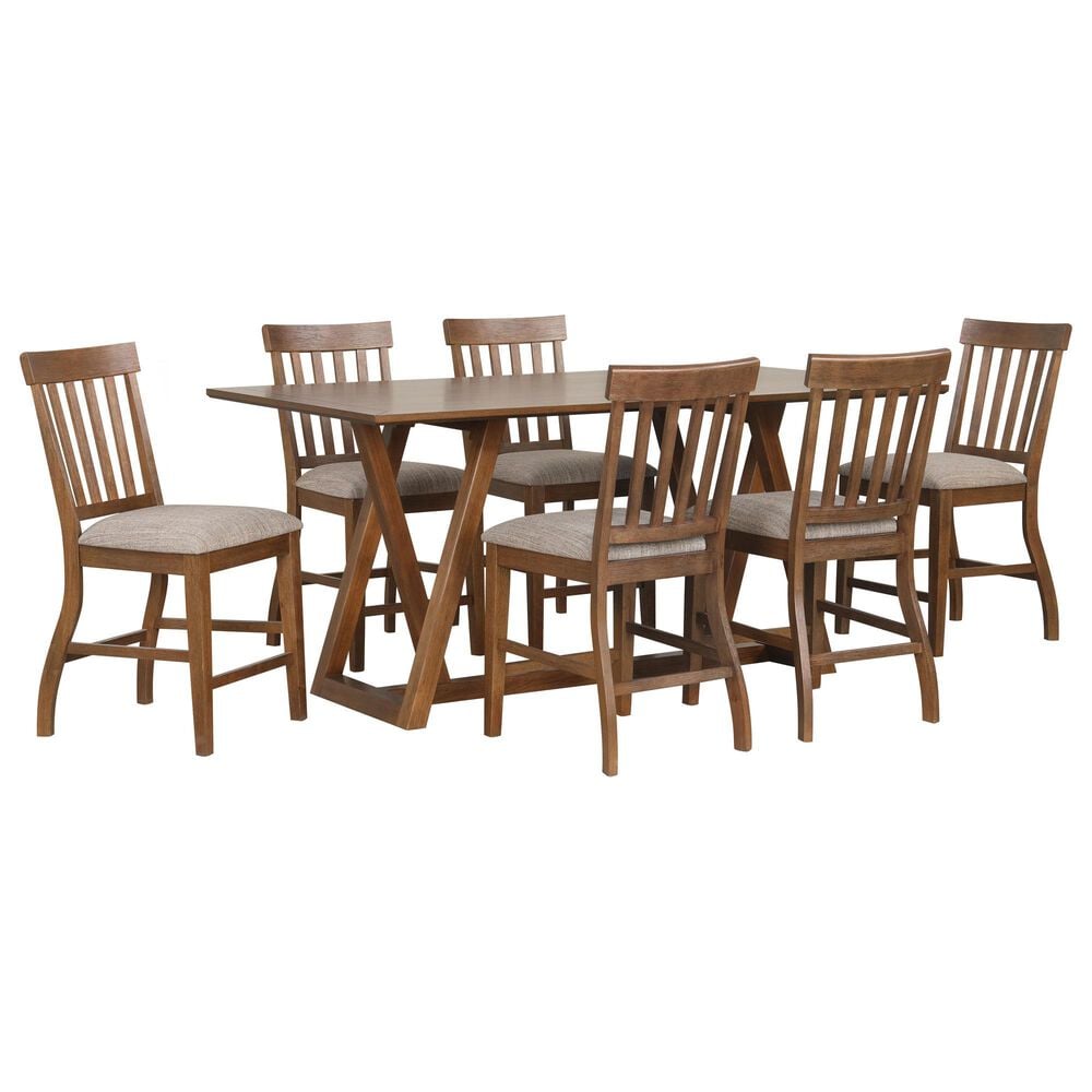New Heritage Design Putnam 7-Piece Dining Set in Walnut, , large