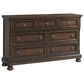Mayberry Hill Kingston 4-Piece Queen Bedroom Set in Rich Walnut, , large