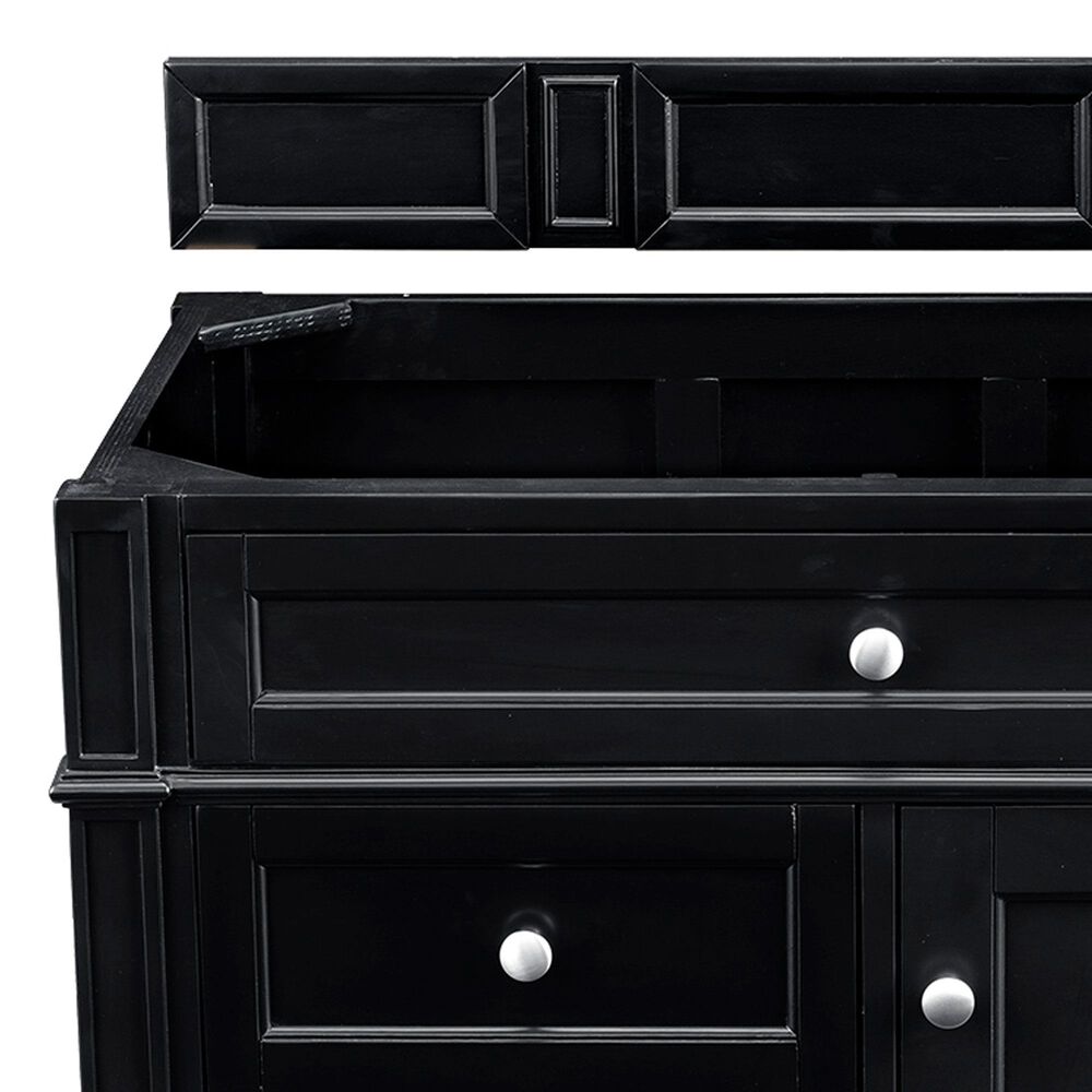 James Martin Vanities Brittany 36&quot; Single Bathroom Vanity in Black Onyx with 3 cm Eternal Jasmine Pearl Quartz Top and Rectangle Sink, , large