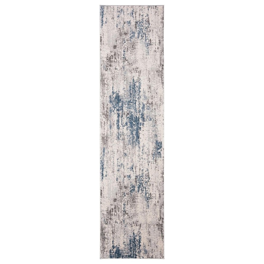 Safavieh Invista INV486 2" x 8" Grey and Blue Runner, , large