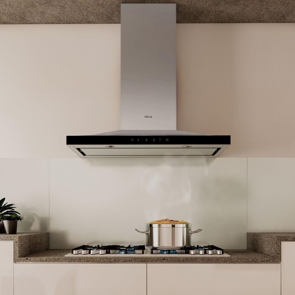 Elica Lugano 36&quot; Wall-Mount Hood in Stainless Steel, , large