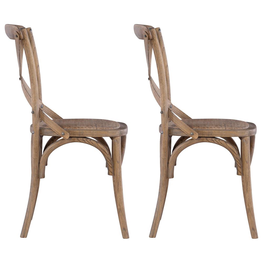 Linon Home Decor Helia Side Chair in Weathered Grey Wash (Set of 2), , large