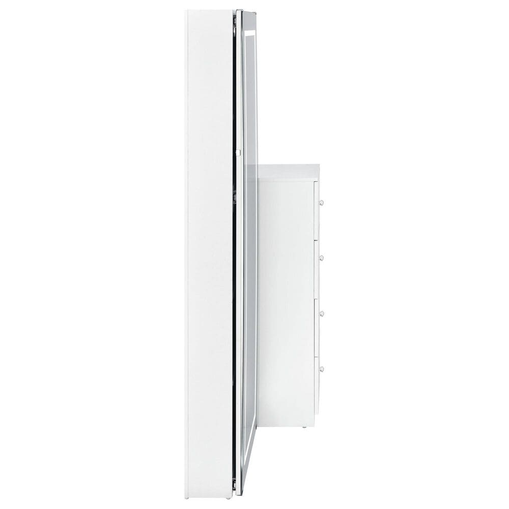 Mayberry Hill Vancouver Floor Mirror with Storage in White, , large