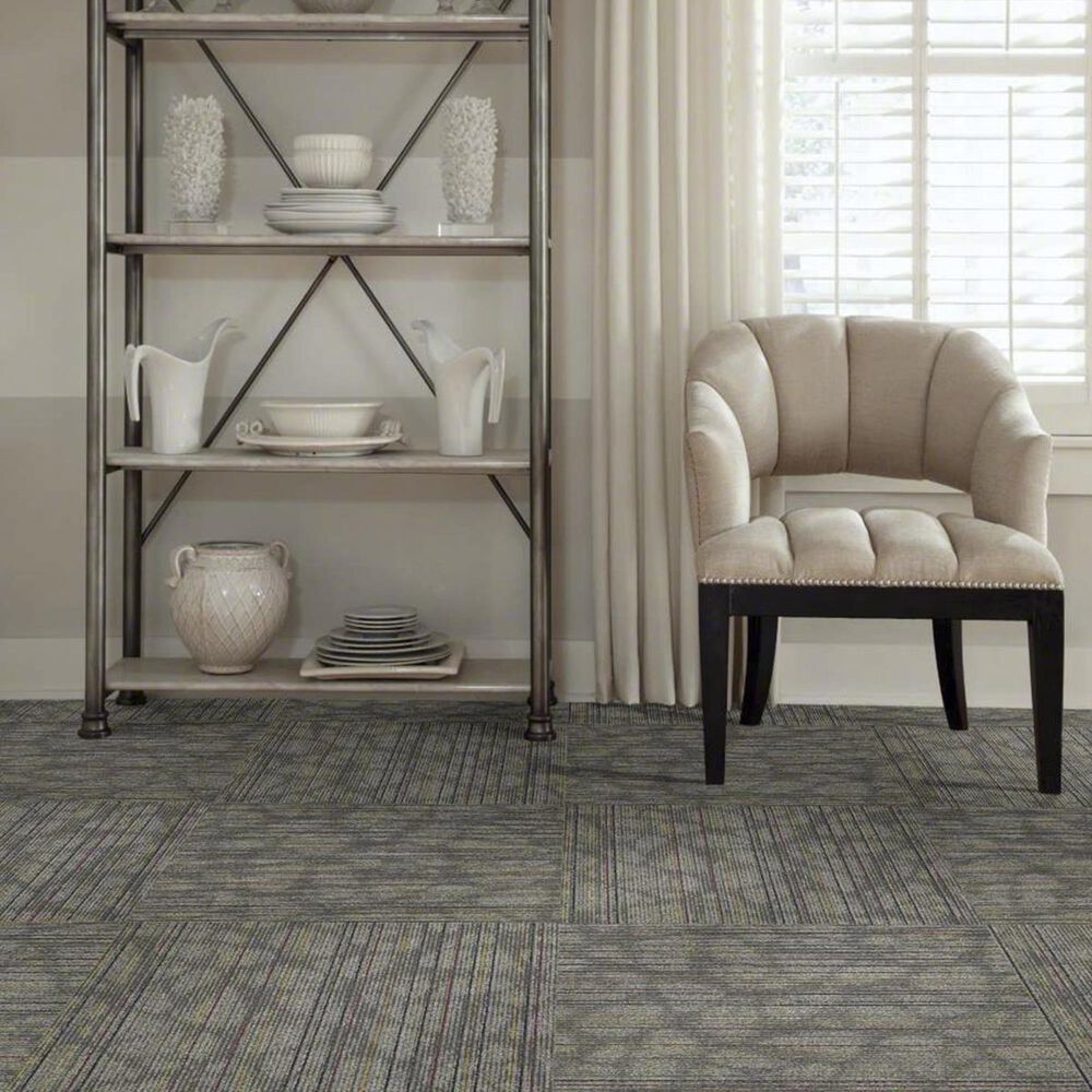 Shaw Warp It 24" x 24" Carpet Tile in Linen, , large