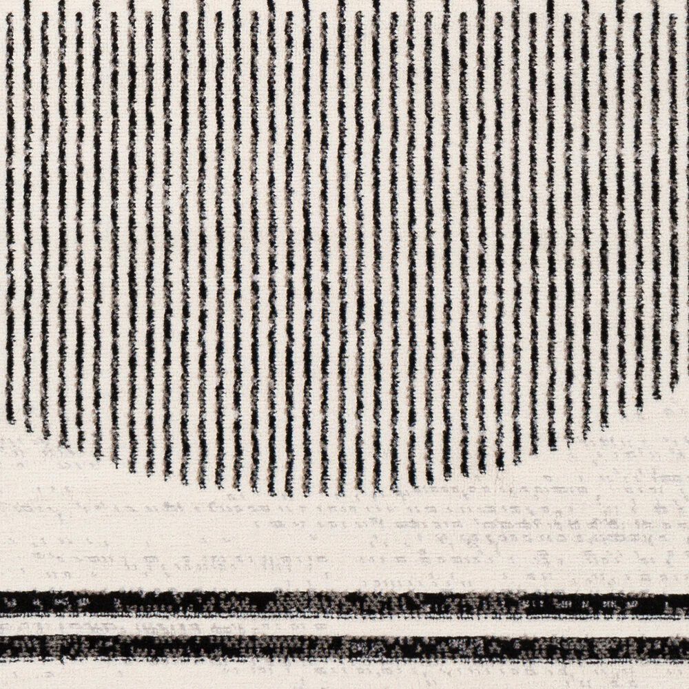Surya Pisa 5&#39; x 7&#39; Black, Ivory and Gray Area Rug, , large