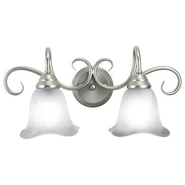 Vaxcel Bella 2-Light Bathroom Vanity Fixture in Brushed Nickel, , large