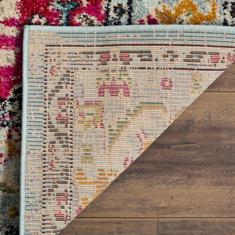 Safavieh Monaco MNC243J-4 4&#39; x 5&#39;7&quot; Light Blue/Fuchsia Area Rug, , large